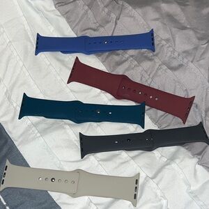 Set of 5 Colorful Apple Watch Bands S/M 42mm watch